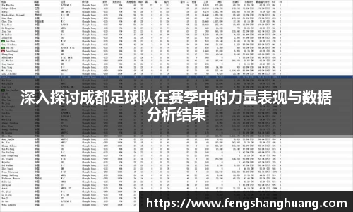 深入探讨成都足球队在赛季中的力量表现与数据分析结果