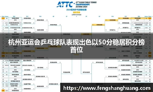 杭州亚运会乒乓球队表现出色以50分稳居积分榜首位